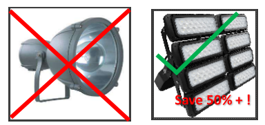 Luces del deporte del LED