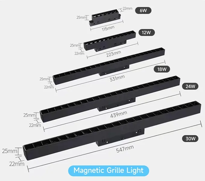 LED Track Lineal Light Ra 90+ Comercio minorista de plástico Industrial Negro Blanco Supermercado Magnético Taller de formable Tienda 2