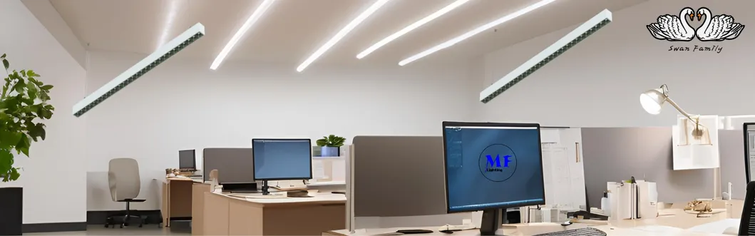 LED Track Lineal Light Ra 90+ Comercio minorista de plástico Industrial Negro Blanco Supermercado Magnético Taller de formable Tienda 6
