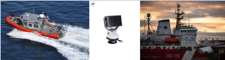 Luces LED de búsqueda y rescate para botes, impermeables IP65, acero inoxidable, aluminio, prisión, buque de guerra, embarcación marina, expedición marítima, 300 metros 6