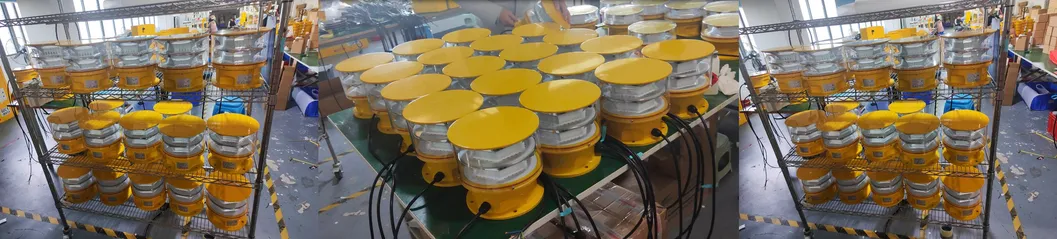 Luz de obstrucción de aviación LED Fotocélula Fundición a presión IP66 Telecomunicaciones Amarillo Gas Plataforma petrolera en alta mar 7