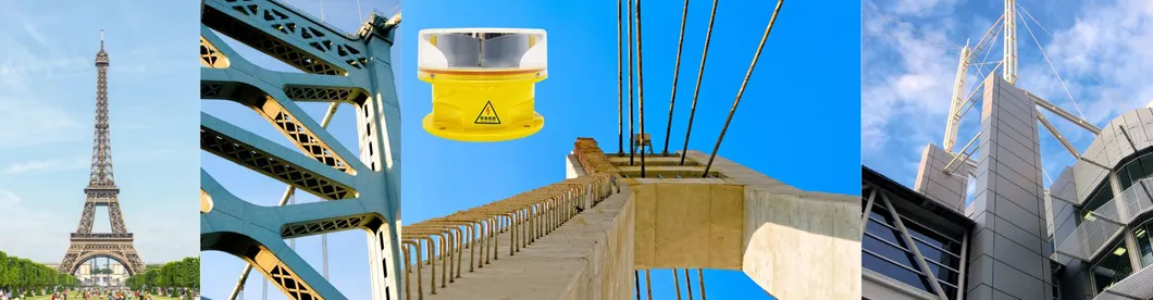 Luz de obstrucción de aviación LED Fotocélula Fundición a presión IP66 Telecomunicaciones Amarillo Gas Plataforma petrolera en alta mar 17