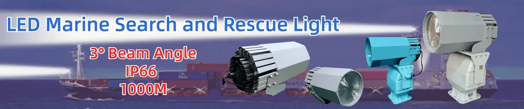 Foco de búsqueda LED 200W 300W IP66 Acero Impermeable Anticorrosión 1000m 3000m Barco Marino Buque Bote Búsqueda Remota Foco de Rescate 2