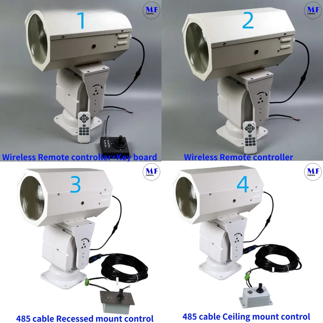 Foco de búsqueda LED 200W 300W IP66 Acero Impermeable Anticorrosión 1000m 3000m Barco Marino Buque Bote Búsqueda Remota Foco de Rescate 13