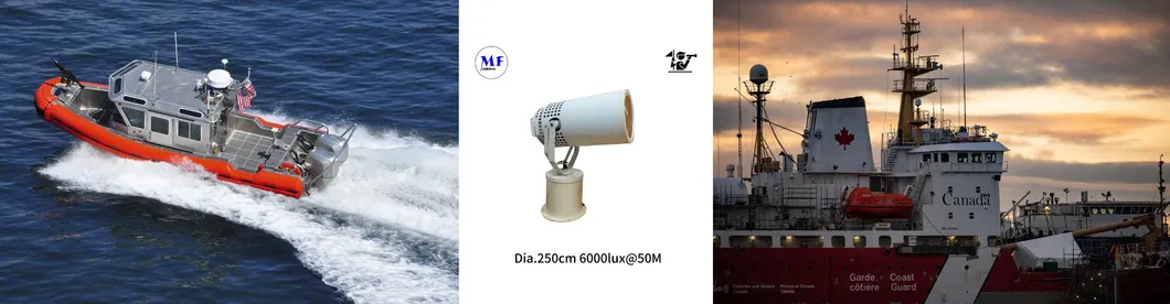 Foco de búsqueda LED 200W 300W IP66 Acero Impermeable Anticorrosión 1000m 3000m Barco Marino Buque Bote Búsqueda Remota Foco de Rescate 17
