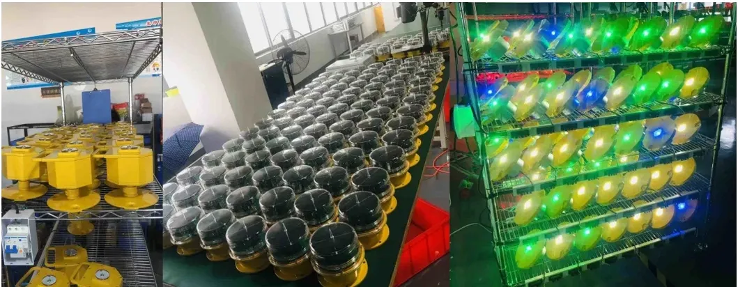 Luz de obstrucción de la aviación LED IP66 Inodoro Rojo Blanco doble cabeza incorporada fotocélula Aeronáutica luz de advertencia de obstáculos LED de baja intensidad 5