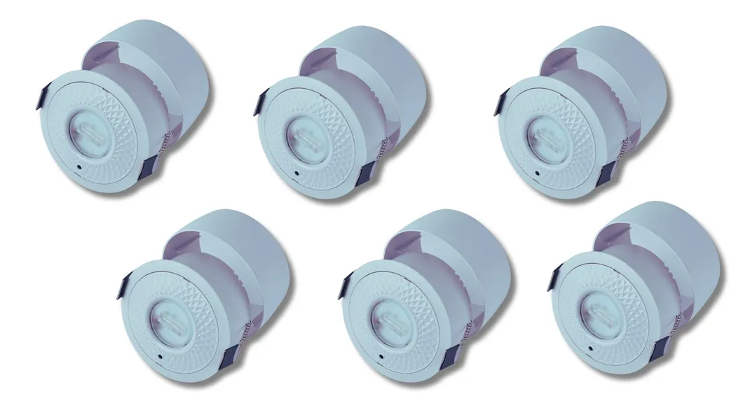 Luz de señal de salida de emergencia LED de pánico empotrada IP65 con batería de respaldo recargable para escuela pública, hospital, blanca 2