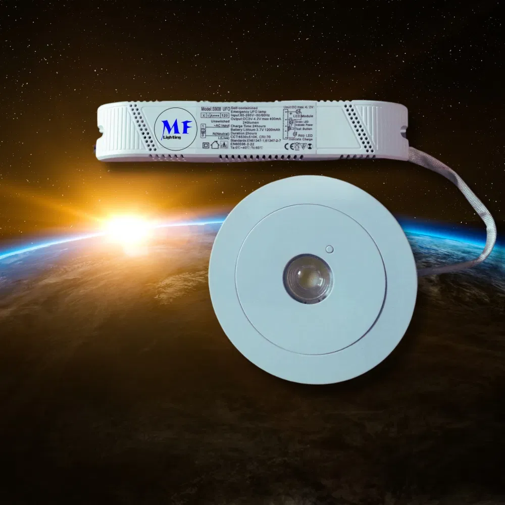 Luz baja, pánico, escape de emergencia, señal de salida, luz 3h IP65 Batería, taller comercial, centro comercial 2