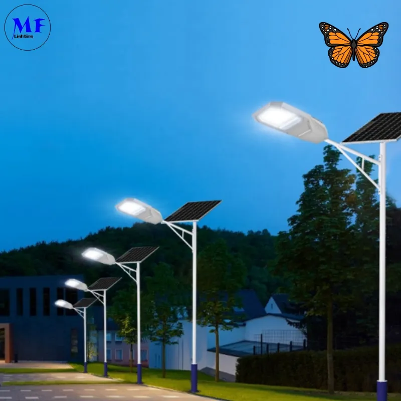 Luz de pared solar LED para jardín, aluminio, impermeable, 200W, IP65, IK08, compacta, para parques, senderos, aceras y carreteras 2
