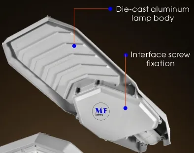 Luz de pared solar LED para jardín, aluminio, impermeable, 200W, IP65, IK08, compacta, para parques, senderos, aceras y carreteras 3