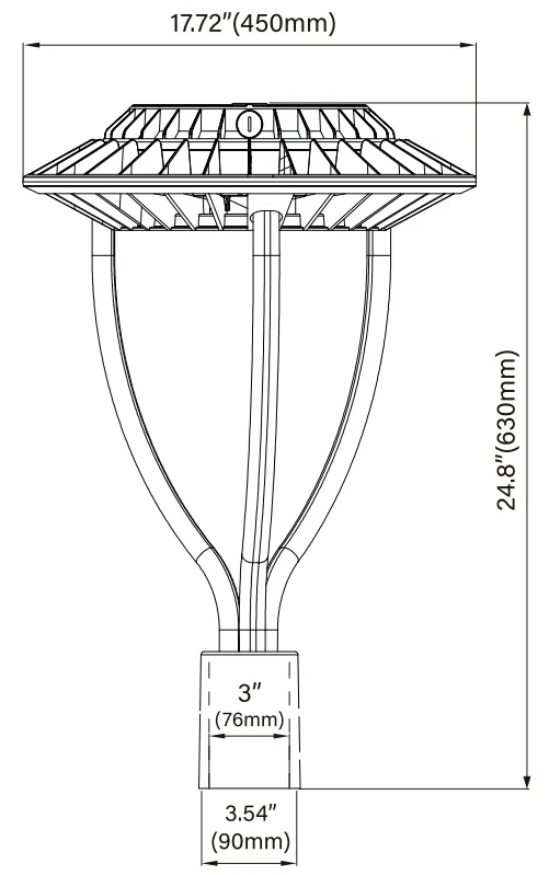Luz de jardín LED Ajustable Antimodedad IP65 150W Inmune a agua 140lm/W Negro El jardín de la hada 6
