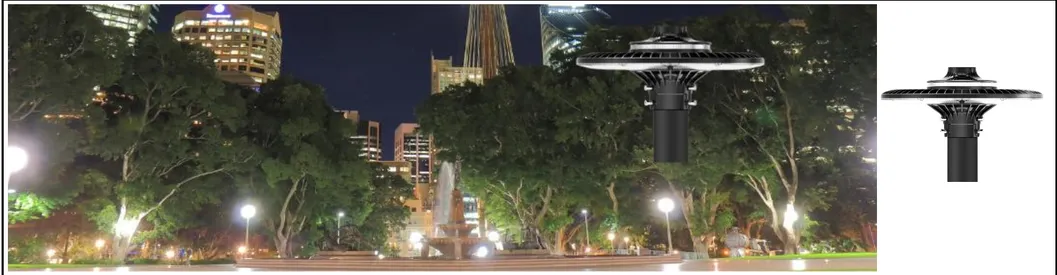 Ahorro de energía LED Puesto de jardín Luz de polo Área de luz 140lm / W Smart-Tuning 200W para la carretera Área de descanso Complejo deportivo Paseo marítimo 0