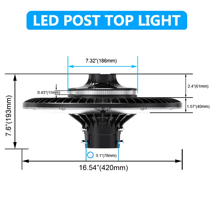 Ahorro de energía LED Puesto de jardín Luz de polo Área de luz 140lm / W Smart-Tuning 200W para la carretera Área de descanso Complejo deportivo Paseo marítimo 5
