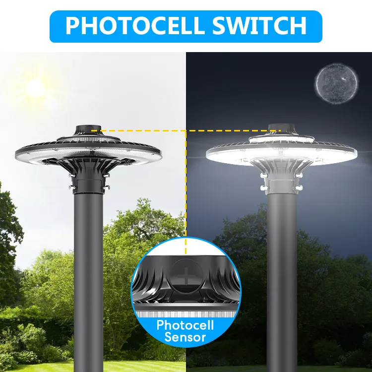 Ahorro de energía LED Puesto de jardín Luz de polo Área de luz 140lm / W Smart-Tuning 200W para la carretera Área de descanso Complejo deportivo Paseo marítimo 13
