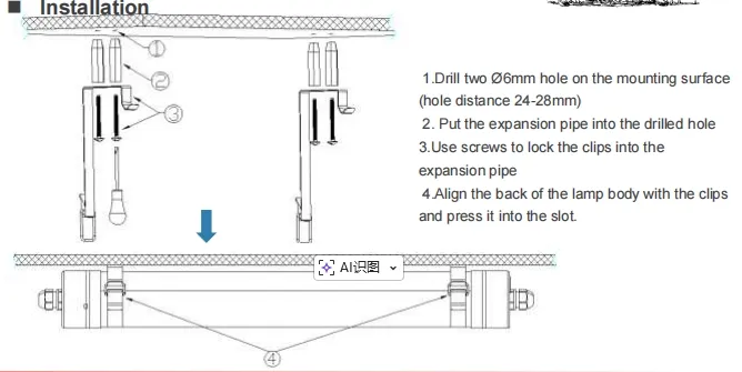 Luz LED Tri-Proof Anti-Amon&iacute;aco Color Blanco Ik10 IP69K 0~10V Dim CCT Potencia ajustable 170lm/W 1,6m para el ganado de granja 10