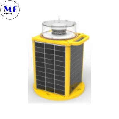 LED Solar Powered Lantern Light With Red Green Yellow White Blue Flashing Navigation Warning