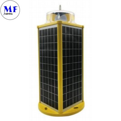 LED Solar Powered Lantern Light With Red Green Yellow White Blue Flashing Navigation Warning