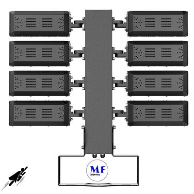 900W Aluminum Stadium LED Flood Ligh IK08 High Protection IP66 Waterproof Dustproof 165lm/W Ra70 For Airport Hangers