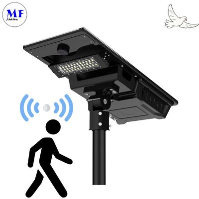 120W LED Solar Garden Street Light 200lm/W 6500K Aluminum Long Lifespan IP66 Waterproof Dustproof For Pedestrian