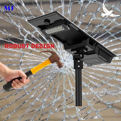 120W LED Solar Garden Street Light 200lm/W 6500K Aluminum Long Lifespan IP66 Waterproof Dustproof For Pedestrian