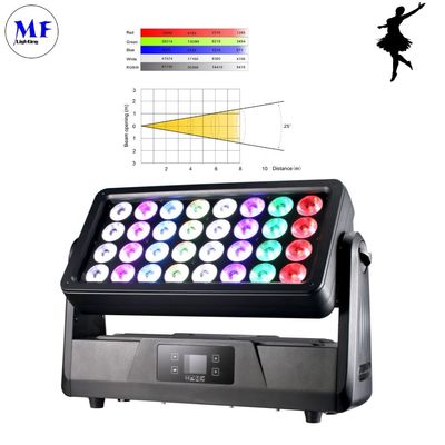 32X30W IP65 RGBW LED Stage Wall Washer Light Waterproof Seetronic DMX AC100-240V Aluminum 25° For Club