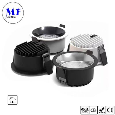 7W CRI90 160lm/W Spot Downlight  Triac /0-10V/Dali-2 Dimmable Wide Beam angle 120° 6INCH/8INCH Recessed Anti-glare LED Down light for Commercial Spaces