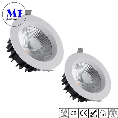 Factory Price Recessed COB LED Downlight 20W 30W 50W CCT Adjustable Power Dimmable CRI90 Ceiling Down Light