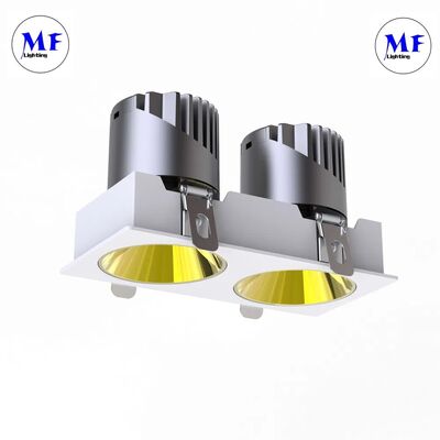 Factory Price Anti-Glare Multiple Housing Colors IP20/IP44 Two Heads 14W/20W/24W/30W/40W LED Spot Light LED Down Light Recessed Down Light