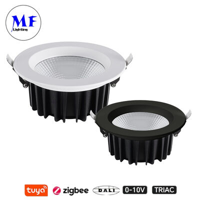 Factory Price IP40 CCT Adjustable Triac Dali Tuya Dimmable Smart Zigbee 7W 50W COB LED Recessed Spot Down Light for Kitchen Industrial Retail Commercial Spaces