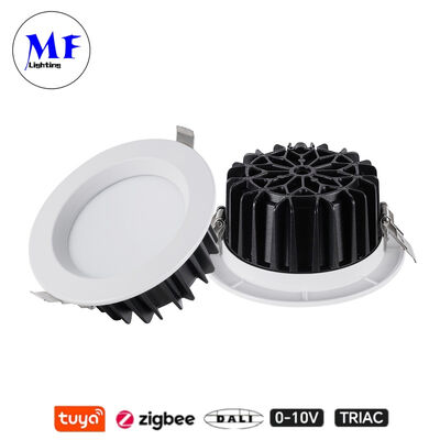 Factory Price IP40 CCT Adjustable Triac Dali Tuya Dimmable Smart Zigbee 15W SMD LED Recessed Spot Down Light for Kitchen Industrial Retail Commercial Spaces