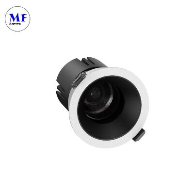 ETL Driver Anti-Glare Recessed LED Downlight COB Chip 15°/24°/36°/55° Beam Angle 110-120LM/W High Lumen 5CCT Tiltable Ceiling Down Light