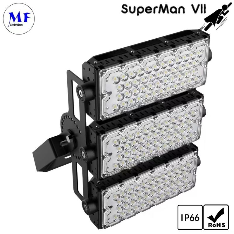 450W IP66 LED Stadium Flood Light Angle 10°/20°/40°/60°/90° 6500K 6 Years Warranty Waterproof High CRI For Tennis Court