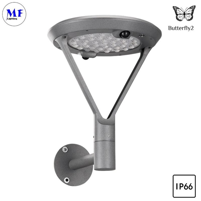 6.5W IP66 Outdoor LED Solar Street Garden Light Waterproof Die-Cast Aluminum 2700-3000K Double Sensor For Courtyard