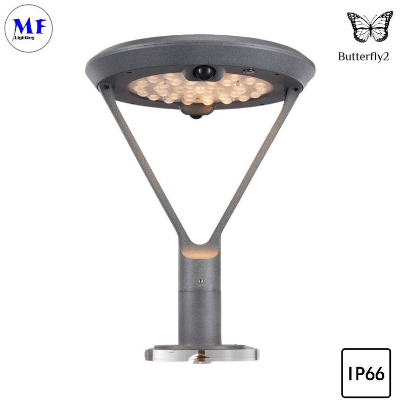 IP66 6.5W Outdoor Solar LED Street Garden Lighting Waterproof Aluminum High Translucent PC Lampshade For Pathway
