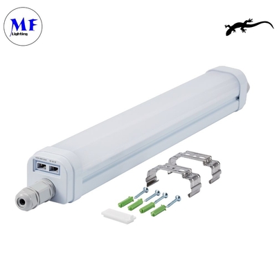 160lm/W IP66 LED Triproof Light 18W36W80W IK08 con sensor de emergencia para almacén interior
