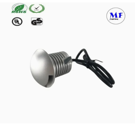 Luz de paso LED plateada 3W 12V IP65 para camino, sendero, cuadrados, pavimento, jardín