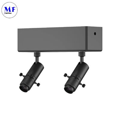 Foco de contorno LED versátil y zoomable de 2700K-4000K, proyector de gobo con forma de riel de luz de alta definición para galerías de arte y museos