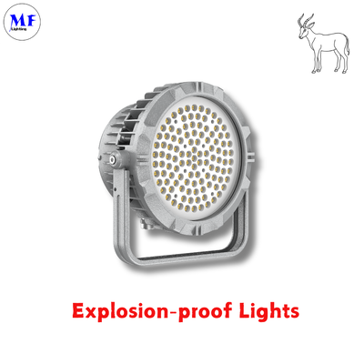 Luz de inundación LED a prueba de explosiones de 240W Certificada Atex IP66 Ik08 Duradera Redonda Robusta 240W Plataforma Industrial Marina de Gas y Petróleo Licuado Minería Química Industrial