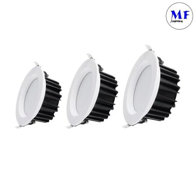 Downlight LED SMD IP40 de 5W/7W/10W/12W/15W/20W/25W/30W/35W/40W/45W/50W, regulable inteligente CCT, potencia ajustable, Triac inteligente, Dali, 0-10V, empotrable de aluminio