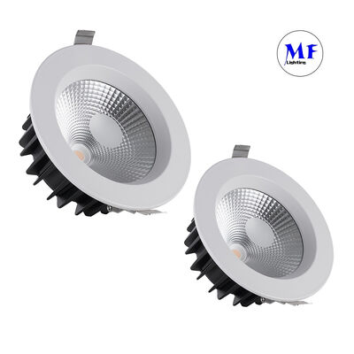 Luz descendente COB de 40W con clip de resorte de instalación a precio de fábrica, CCT sintonizable de 2700-6000K, CRI alto Ra90, Triac 0-10V Dali-2 Dali Dt8 Tuya Zigbee, luz descendente regulable