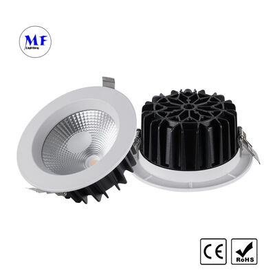 Luz de techo empotrable LED COB a precio de fábrica 30W Triac 0-10V Dali-2 Dt6 Dt8 Regulable Control inteligente Tuya Zigbee Tuya WiFi Ugr<19 Luz de techo empotrable de aluminio fundido a presión