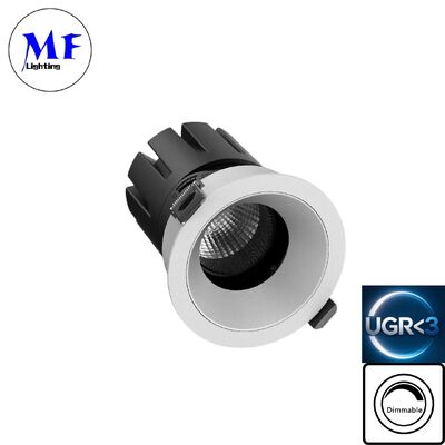7W luz LED hacia abajo UGR<3 Anti-reflexión ETL conductor atenuable DIP 5CCT ajustable 100LM/W lumen alto para el baño Industrial Comercio minorista Espacios comerciales